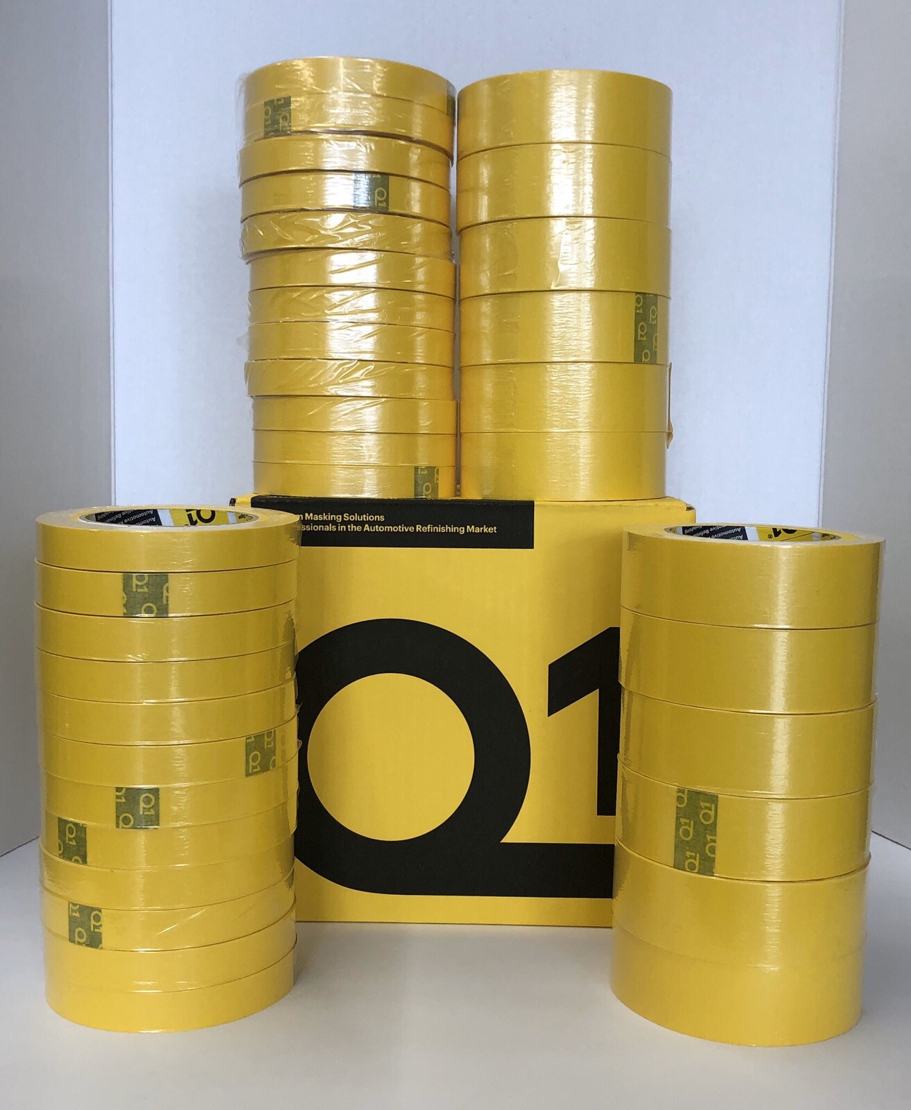 Premium Yellow Automotive Masking Tape (2 sleeves of 3/4" & 2 sleeves of 1-1/2)