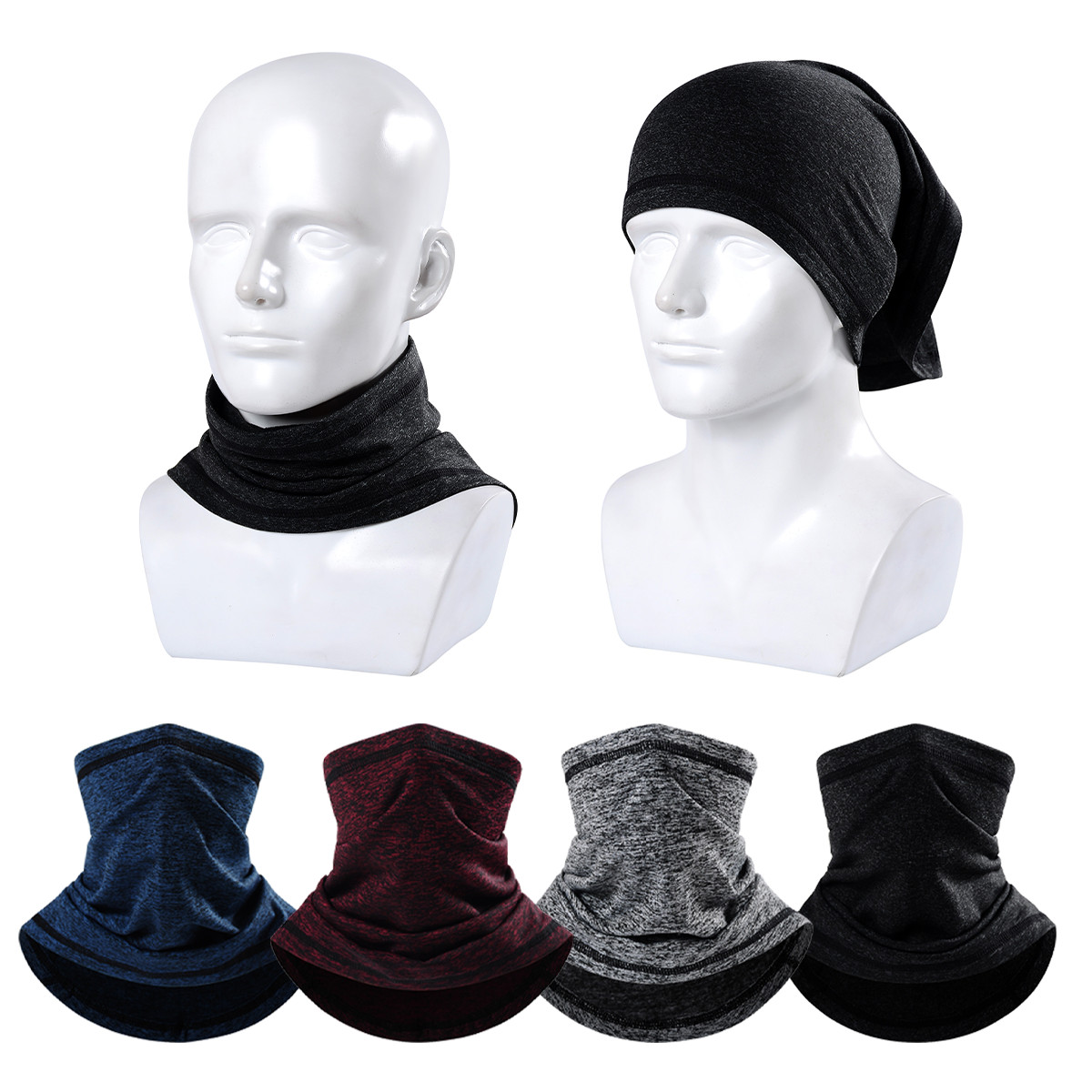 Winter Neck Warmer Scarf Windproof Thermal Fleece Face Mask for Men Women Gift