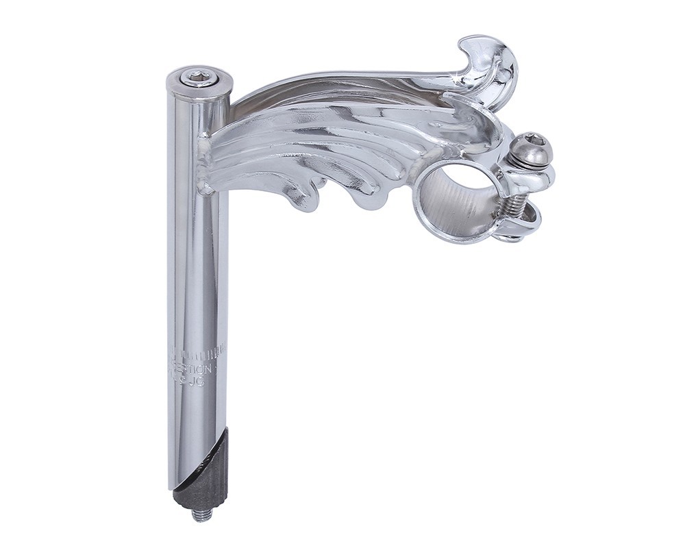 5-1/4" Long Vintage Lowrider Steel Wings Stem 22.2mm Chrome Cruiser