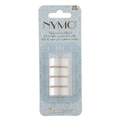 Nymo Beading Thread Size Assortment White 43782 (4 bobbins) Size 00, 0, B and D