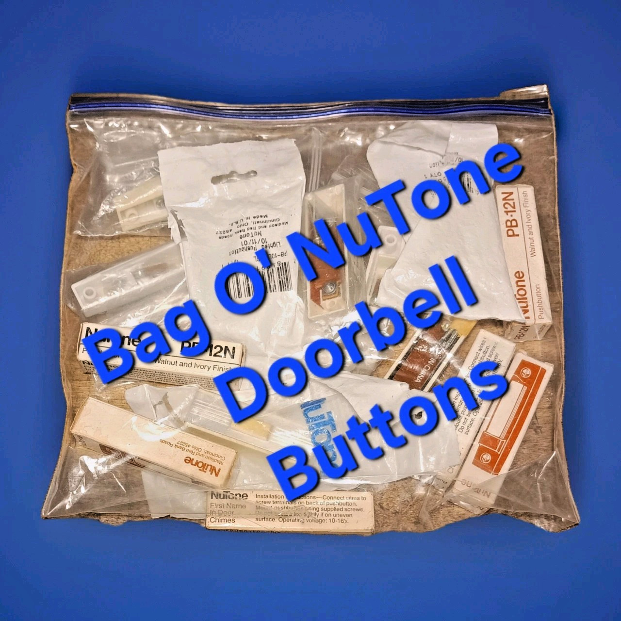 Bag O' NuTone® Doorbell Buttons - One Year Warranty!