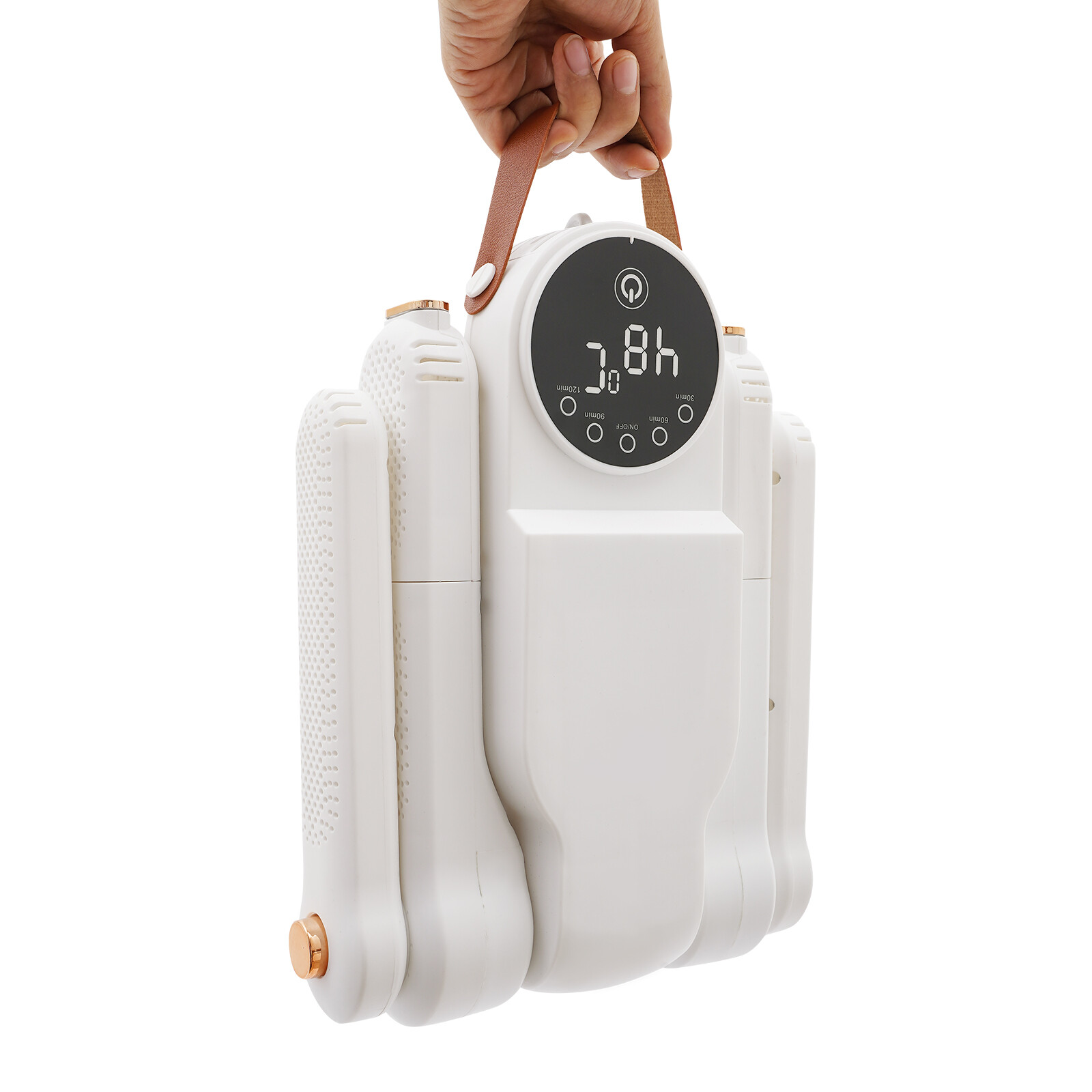 Electric Boot and Shoe Dryer with Timer, 150W, 360° Drying, White