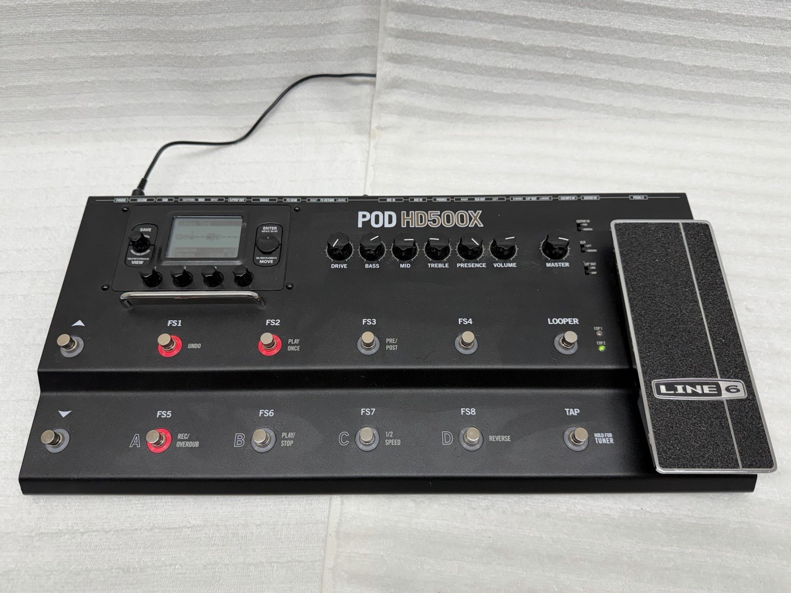 Line 6 POD HD500X Multi-Effect Guitar Pedal Control w/Power Supply