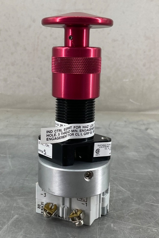ADALET XHPPMS EXPL PROOF DEVICE PUSHBUTTON MAINTAINED PANEL MNT SHORT BARREL RED