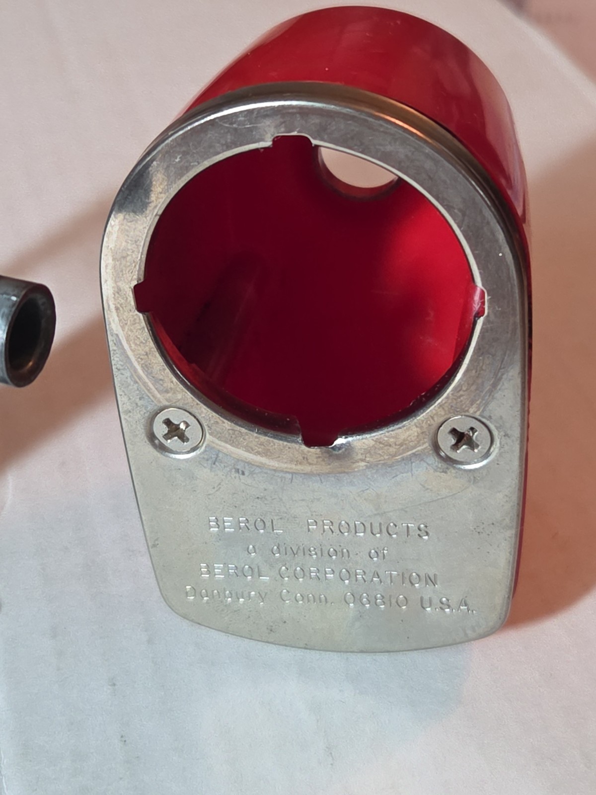 Vintage Red APSCO Berol Wall/Table Mount Manual Pencil Sharpener
