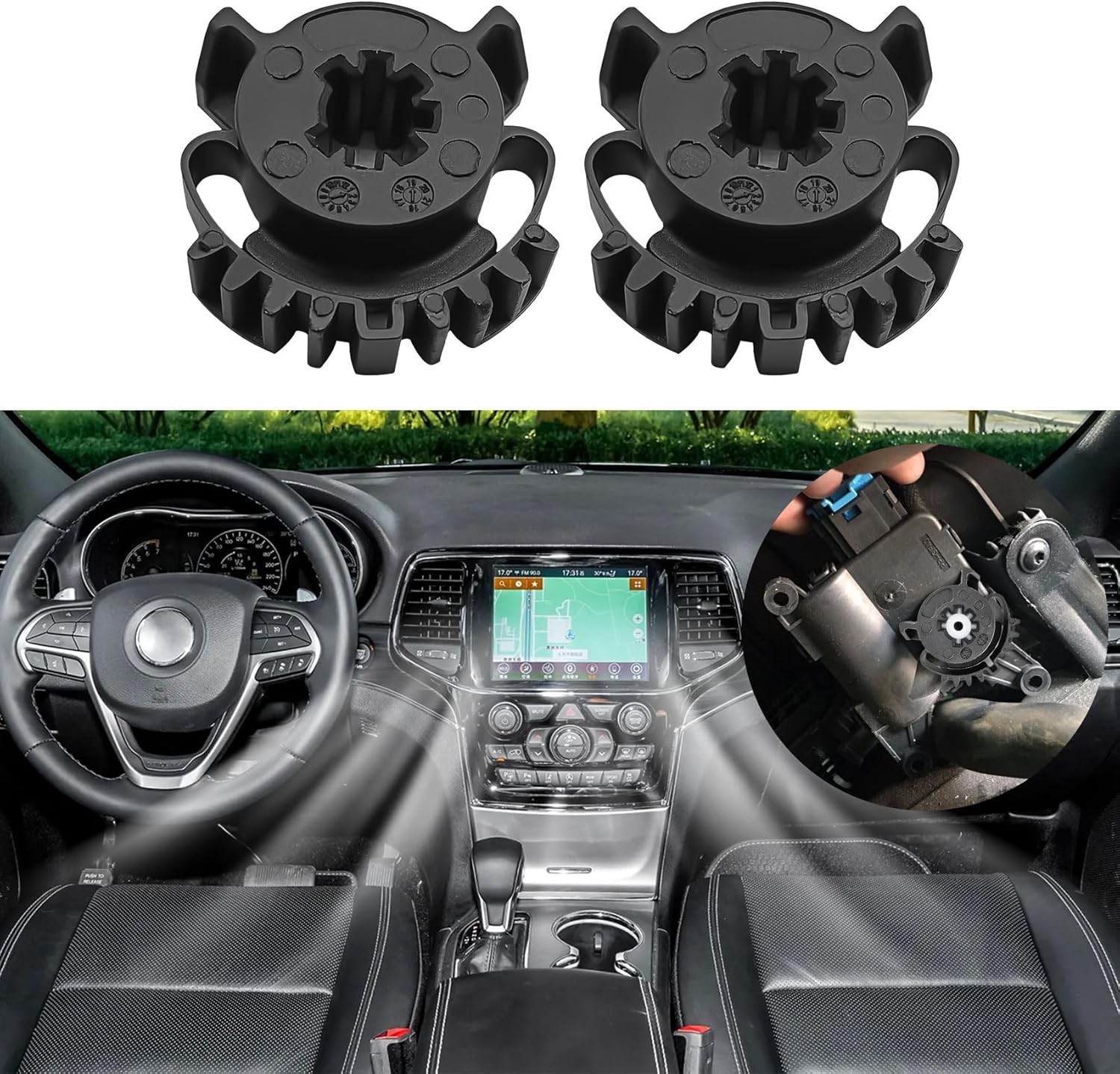 2PCS HVAC Blend Door Gear Kit, Air Door Actuator Gear Kit, Heater AC -2PCS