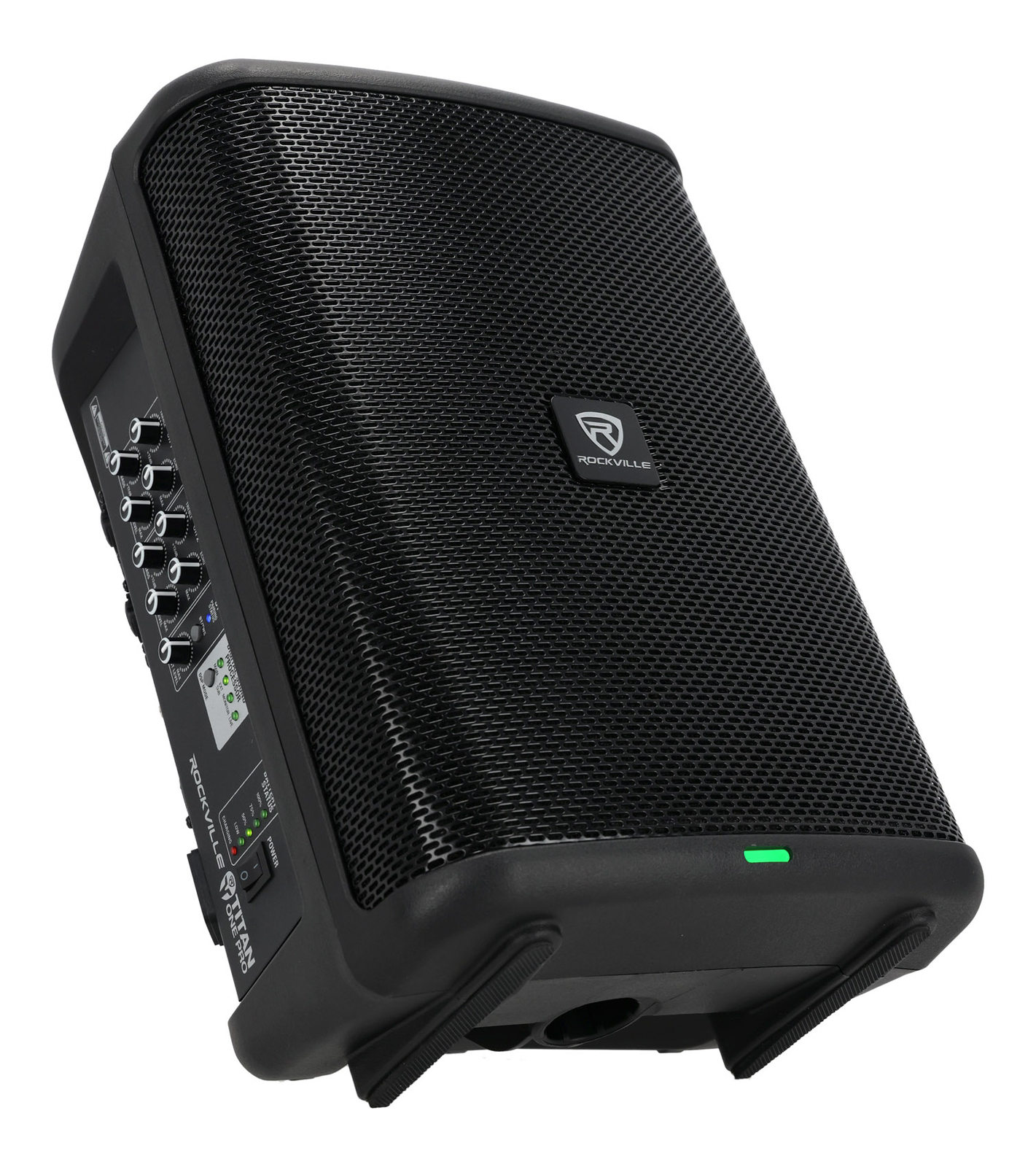 Rockville TITAN ONE PRO Battery Powered Live Performance 8" PA Speaker+Stand