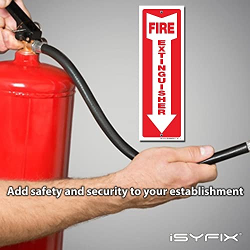 Fire Extinguisher Signs – Pack 4x12 Inch – 40 mil Thick Polystyrene 3 PLASTIC
