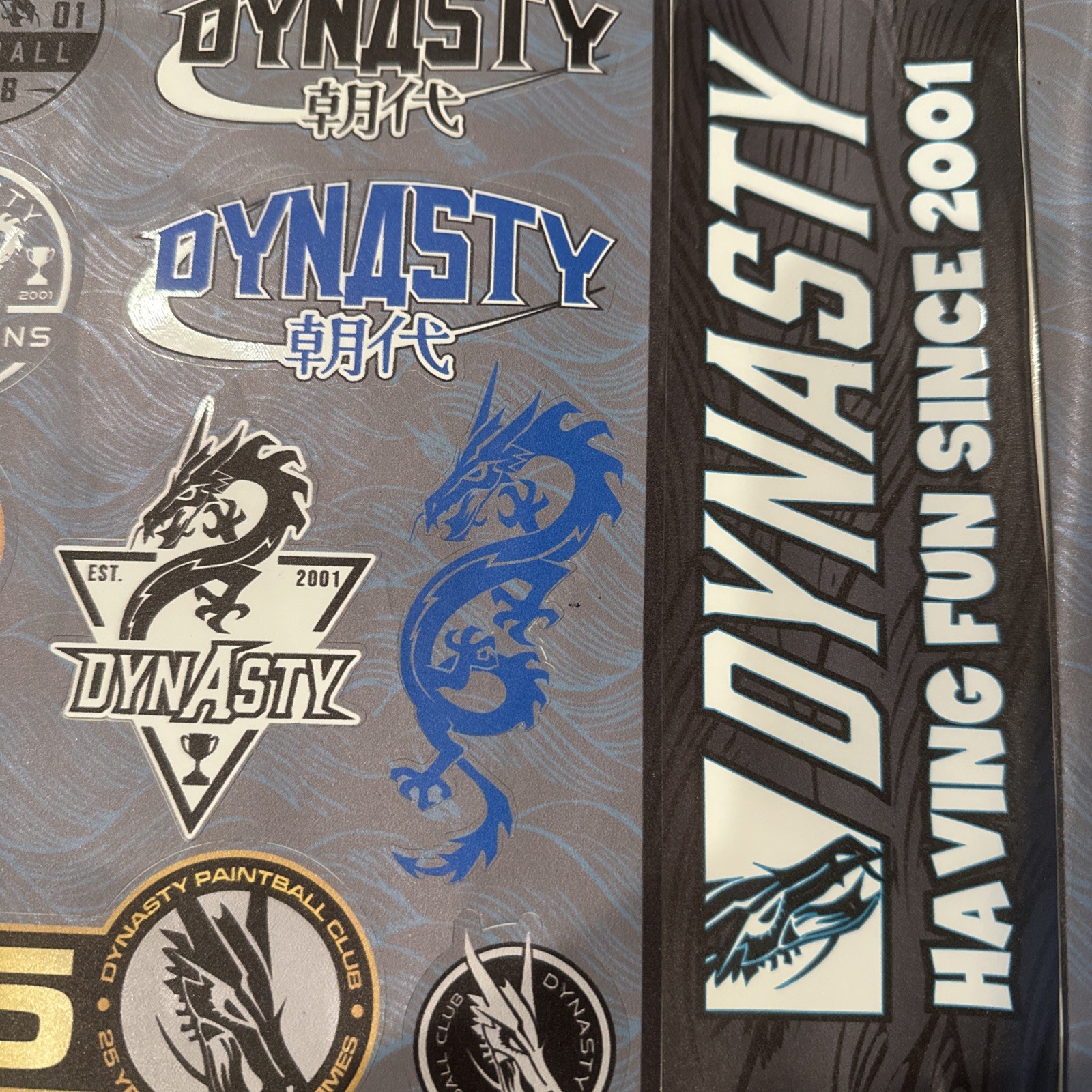 Dynasty Paintball Vtg Sticker Sheet