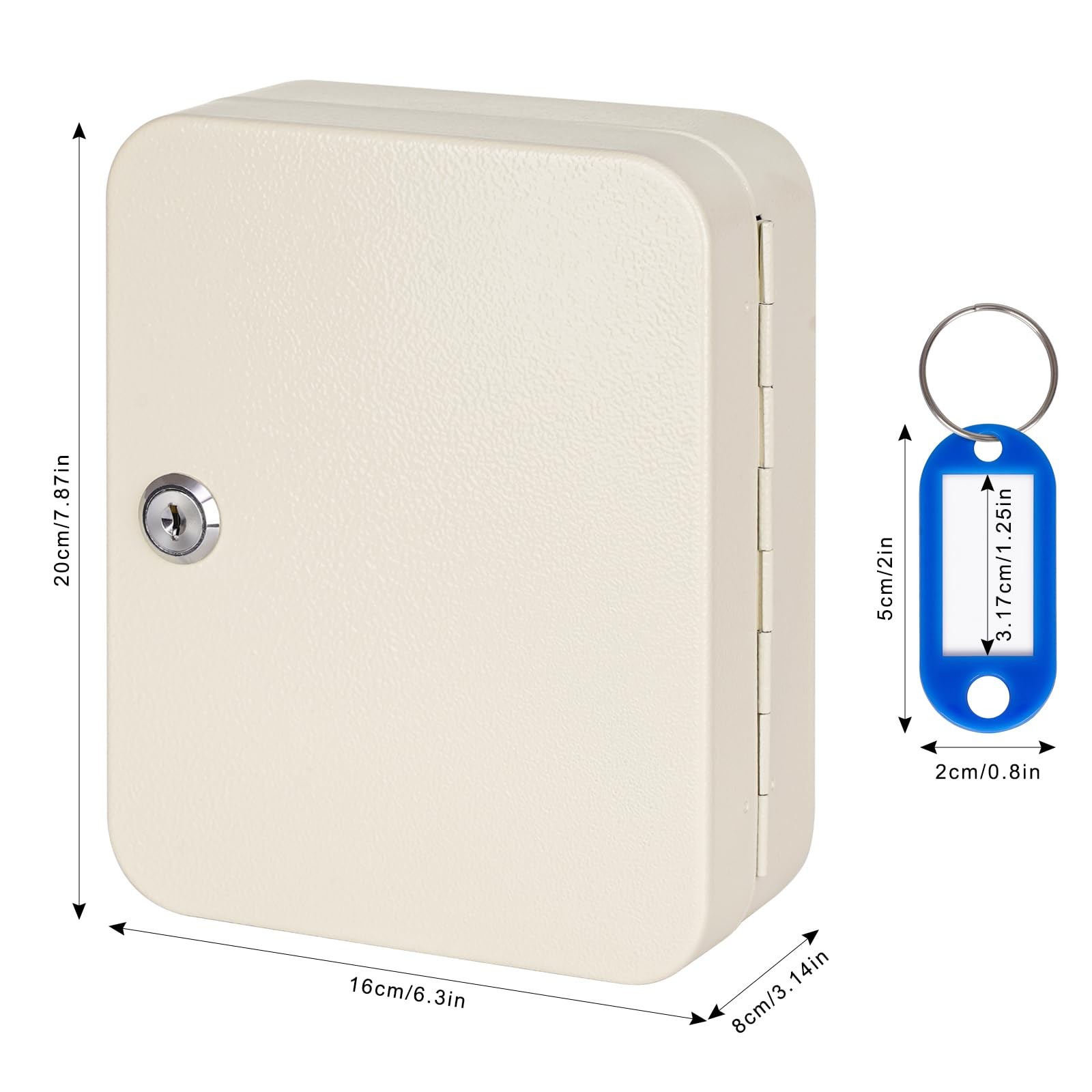Key Cabinet Wall Mount Locking Organizer Storage Lock Box with Key Case