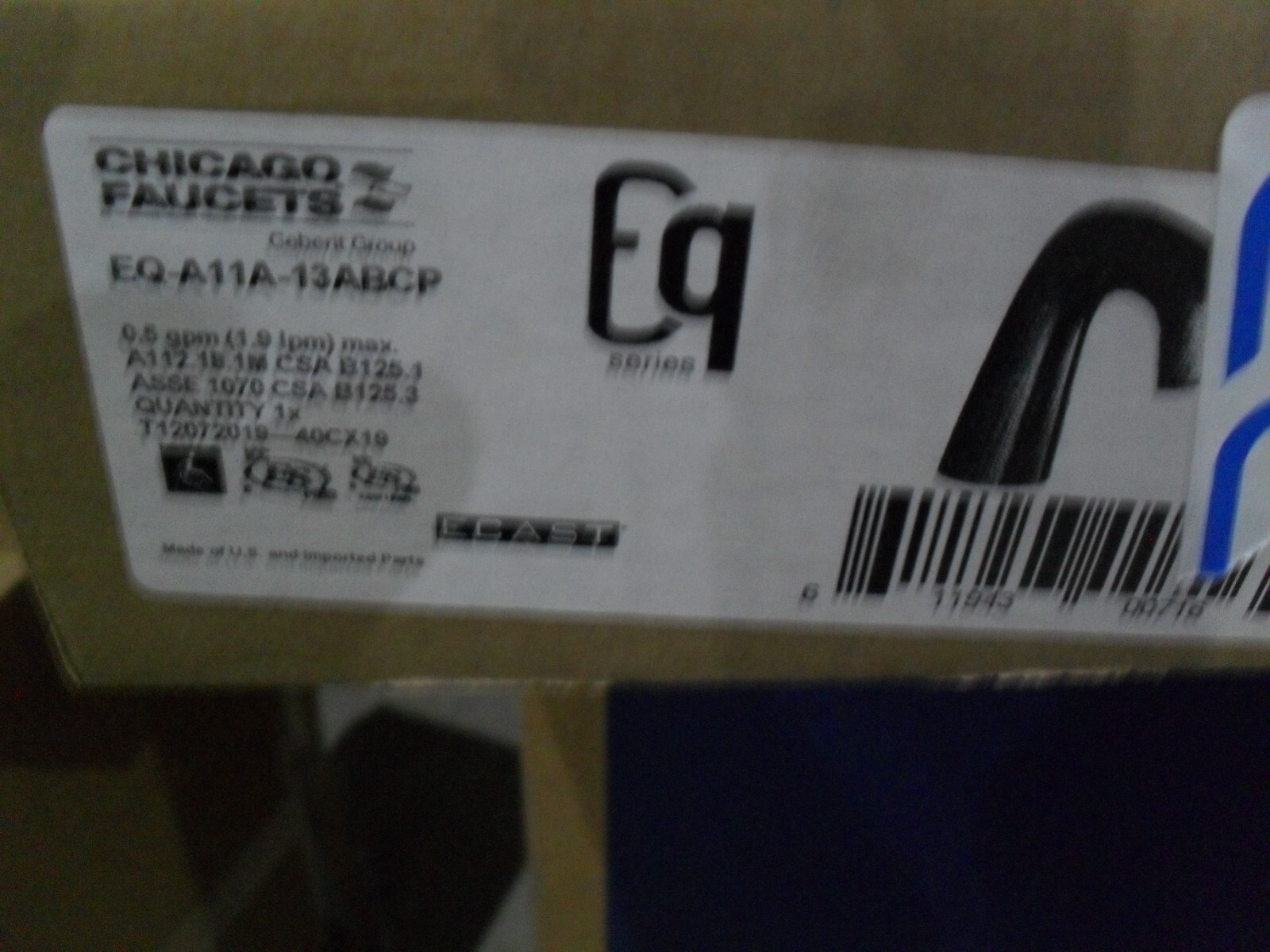 Chicago faucets EQ-A11A-13ABCP Hands free Bathroom Lav faucet ADA sensor Chrome