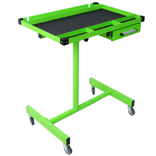 Heavy Duty Adjustable Work Table Bench With Drawer 220 lbs Rolling Tool Cart
