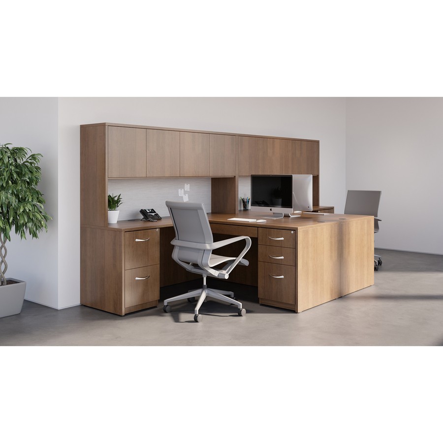 Lorell LLR69980 Walnut Laminate Return Shell 42"x24"