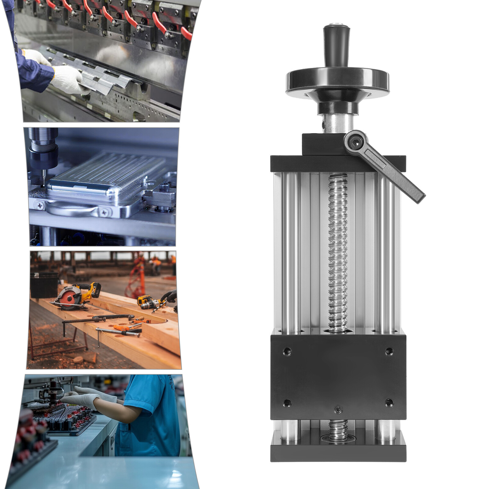 100mm Manual Linear Rail Slide Table 66LB Load Aluminum Guide for CNC&Machinery
