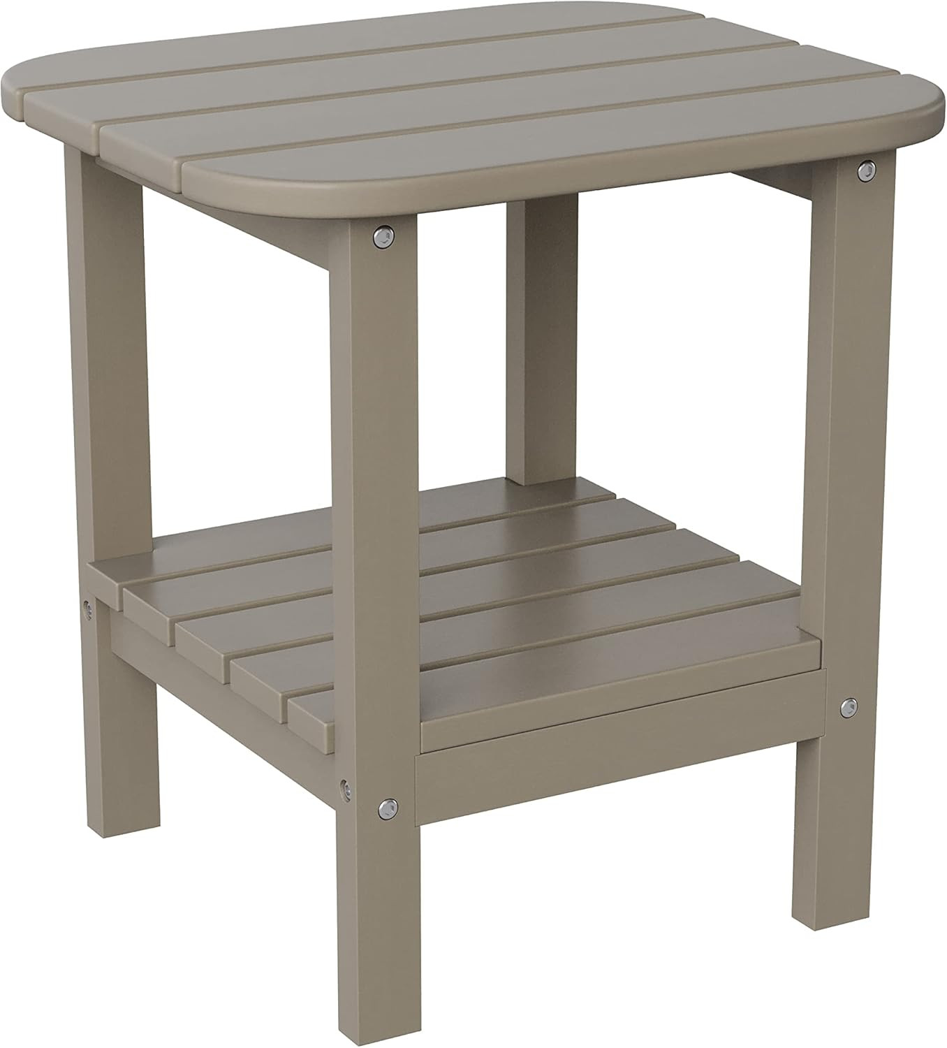 Newport 2-Tier Adirondack Side Table - Recycled HDPE All-Weather Materials - Ind