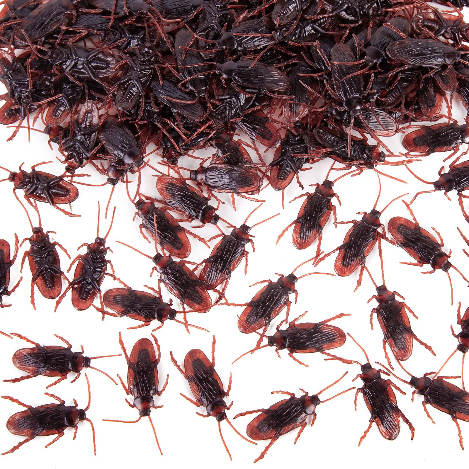 LovesTown 150PCS Fake Roaches, Plastic Cockroach Halloween Prank Creepy Toys ...