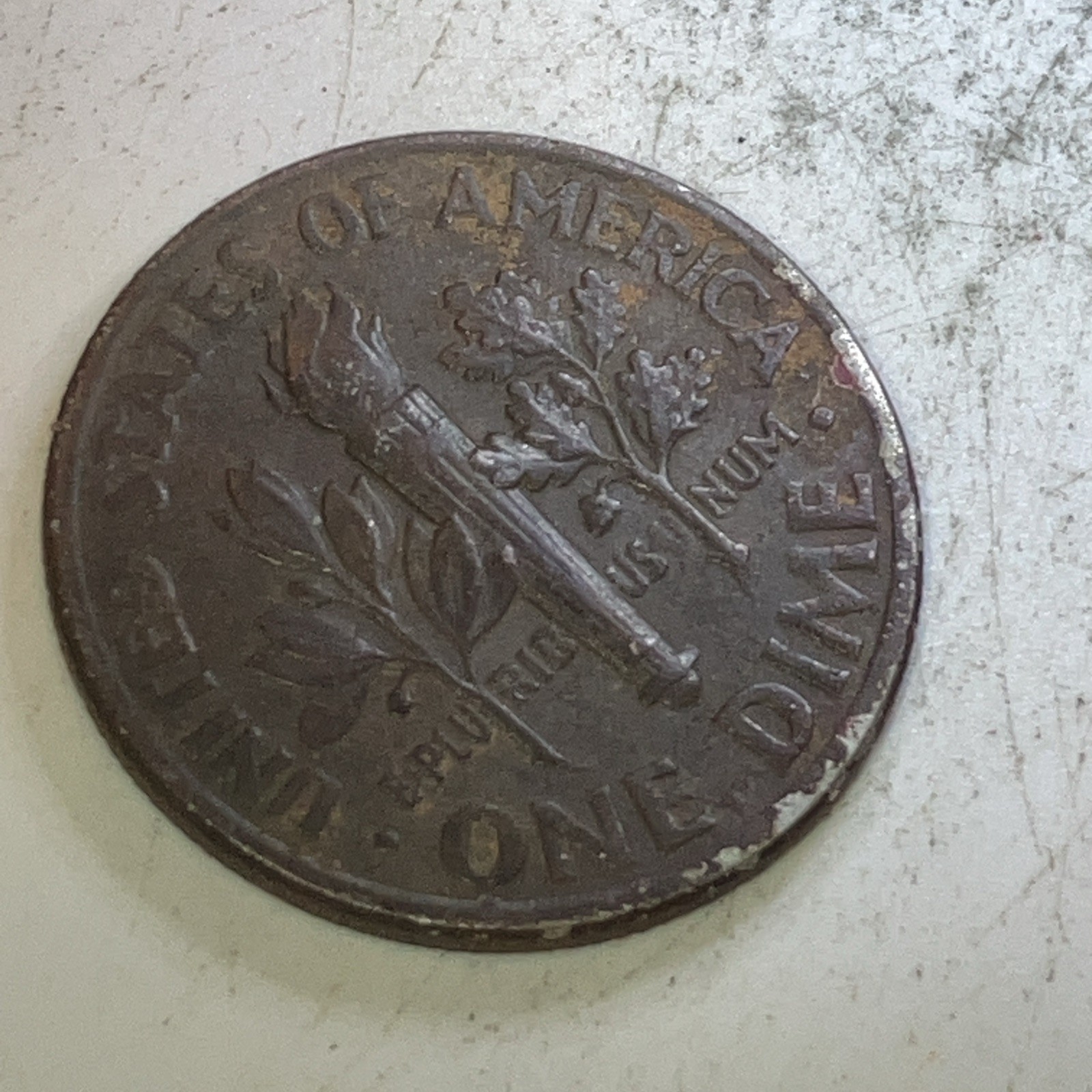 1994 D Improperly Annealed Dime Error Brown Copper Color