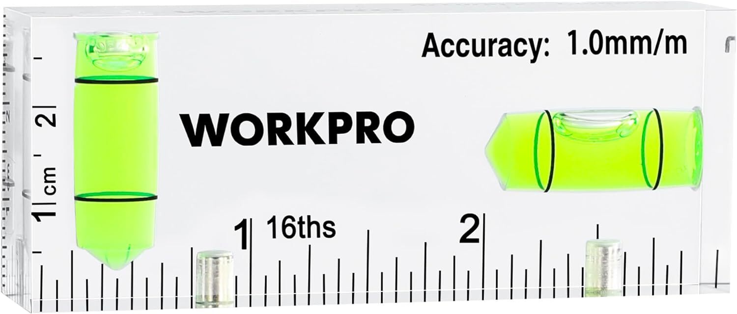 WORKPRO Small Level 3 Inch Mini Level Tool Magnetic Level Picture Hanging Tool