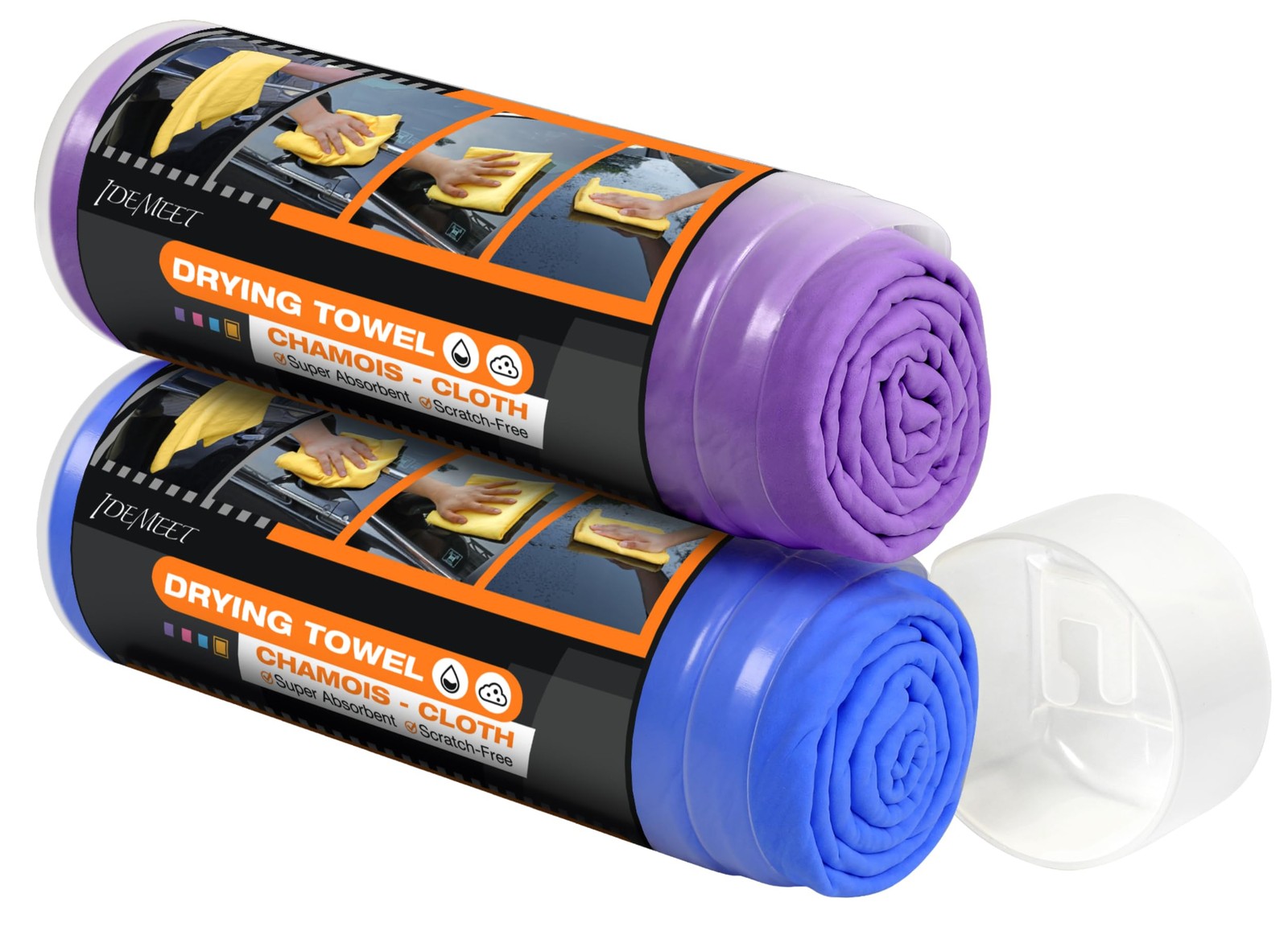 Idemeet Premium Shammy Towel for Car, Super Absorbent 2 Pack 26""x17"" Car Dr...