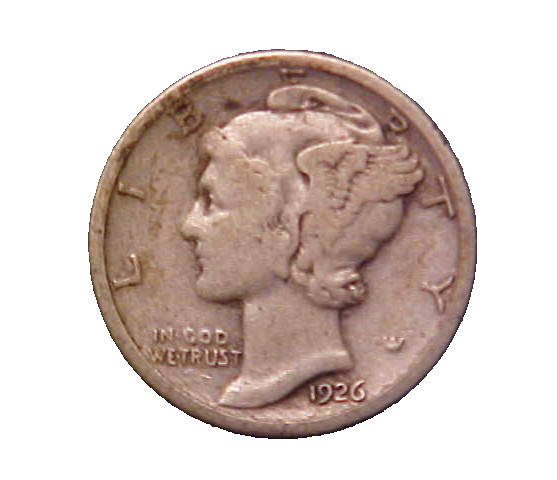 1926-S Mercury Silver  Dime - Original Bold High Grade Semi-key Date - aa320qqxx