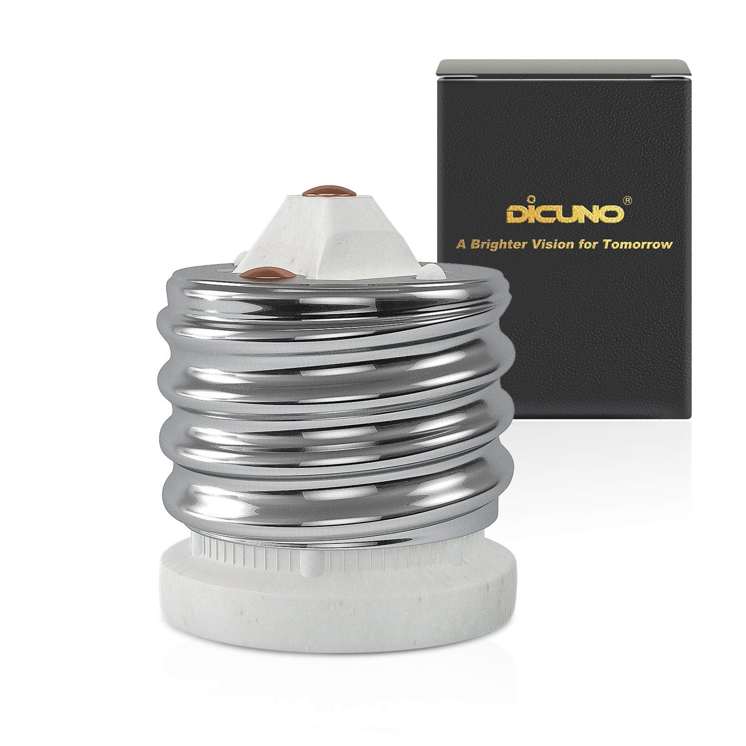 E39 to E26 Socket Converter, Ceramic Mogul E39 to Standard Medium E26 Light B...
