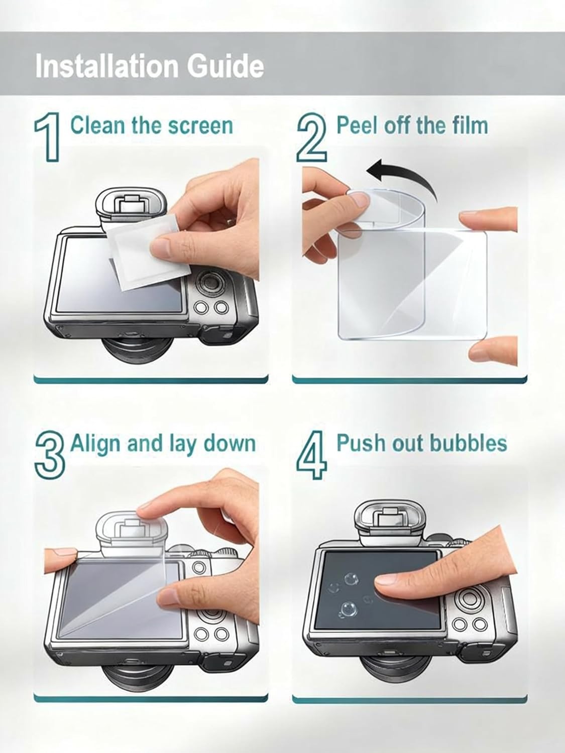 [2Pcs Screen Protector for Canon EOS R1/EOSR1+[2Pcs] Top Glass Screen Protector,