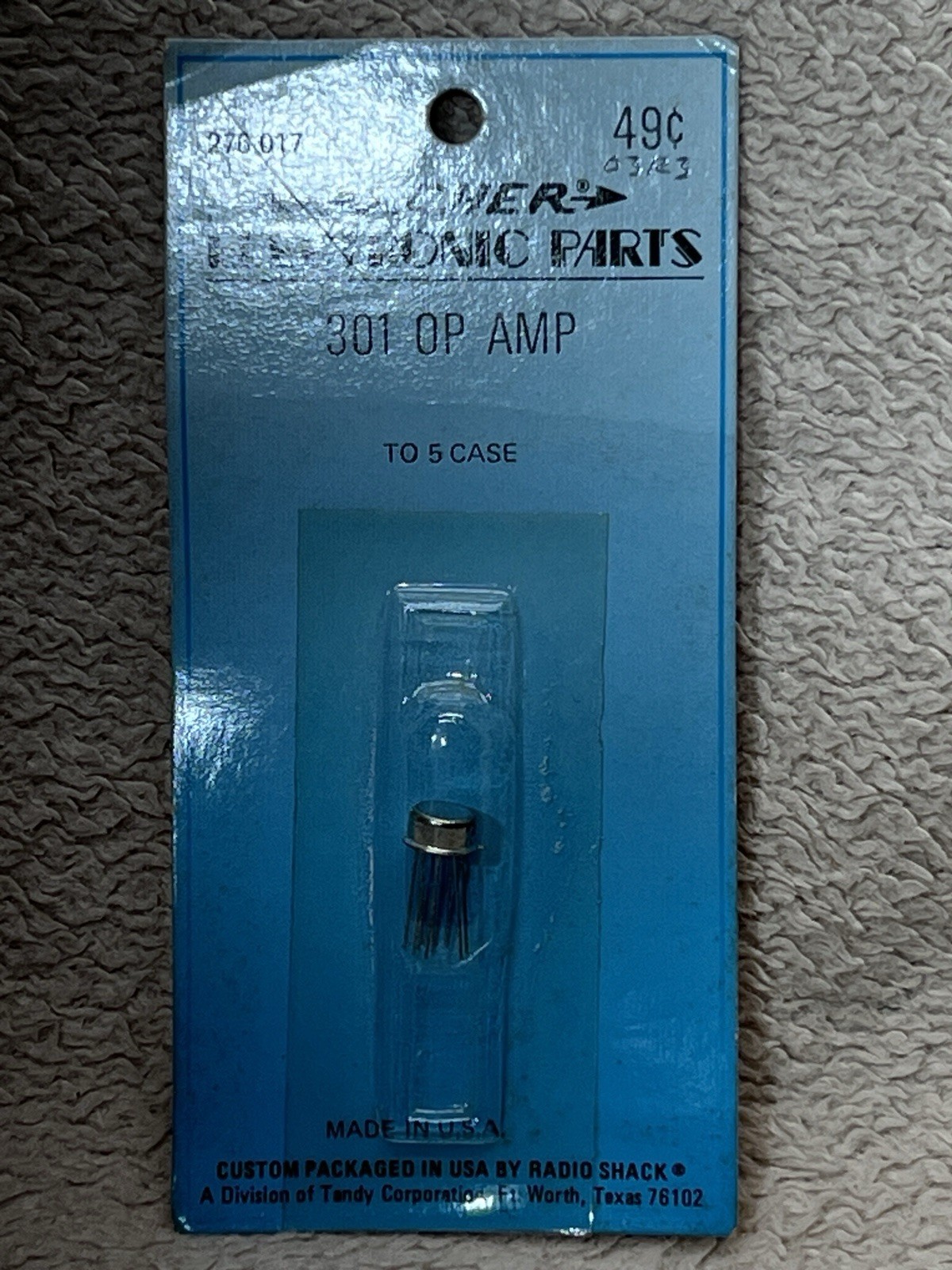 Vintage Archer Electronics - 276-017 - 301 OP Amp To 5 Case - NOS