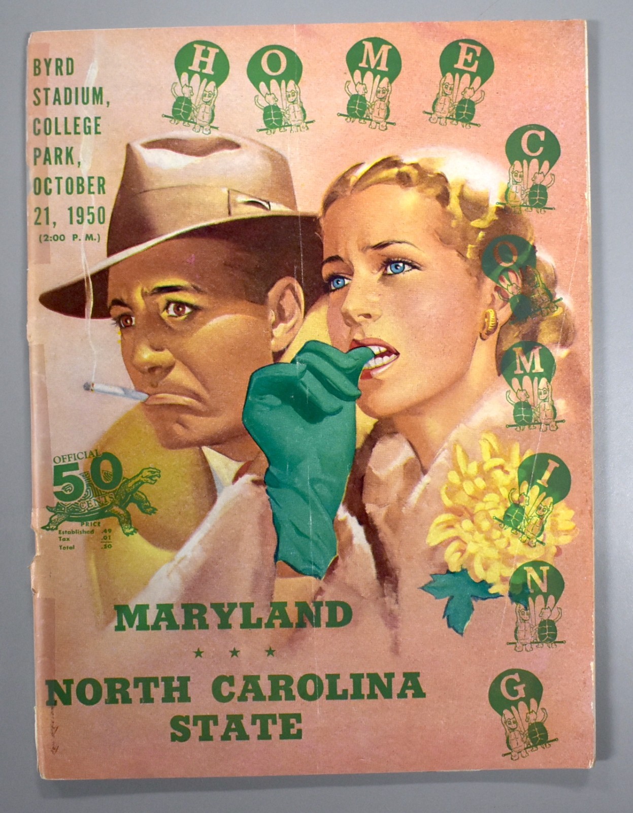 University Of Maryland vs NC State October 21st 1950 Official Game Program