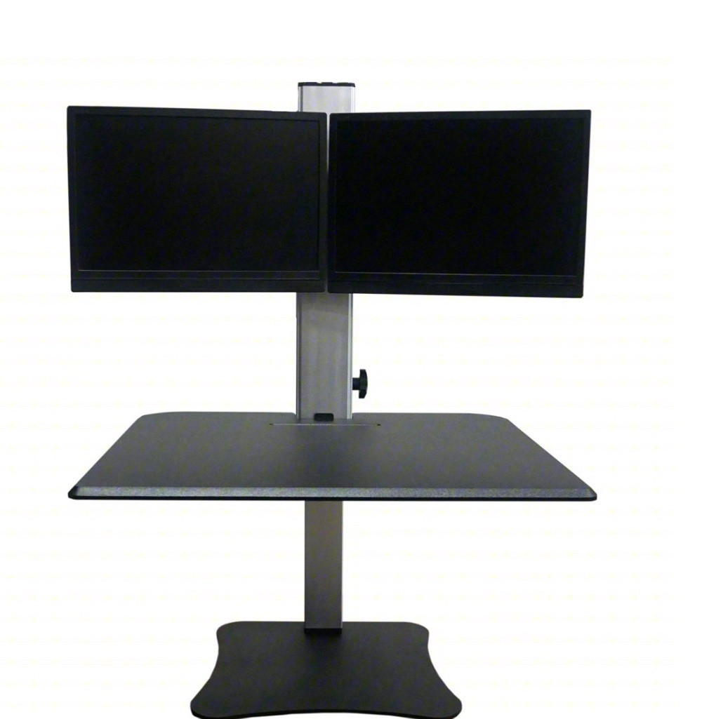 Victor DC350 High Rise Dual Monitor Sit-Stand Desk Converter Black