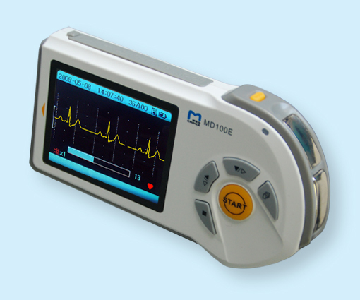 MD100E HANDHELD ECG/EKG Monitor ,w/ adult  reusable suction cup electrodes