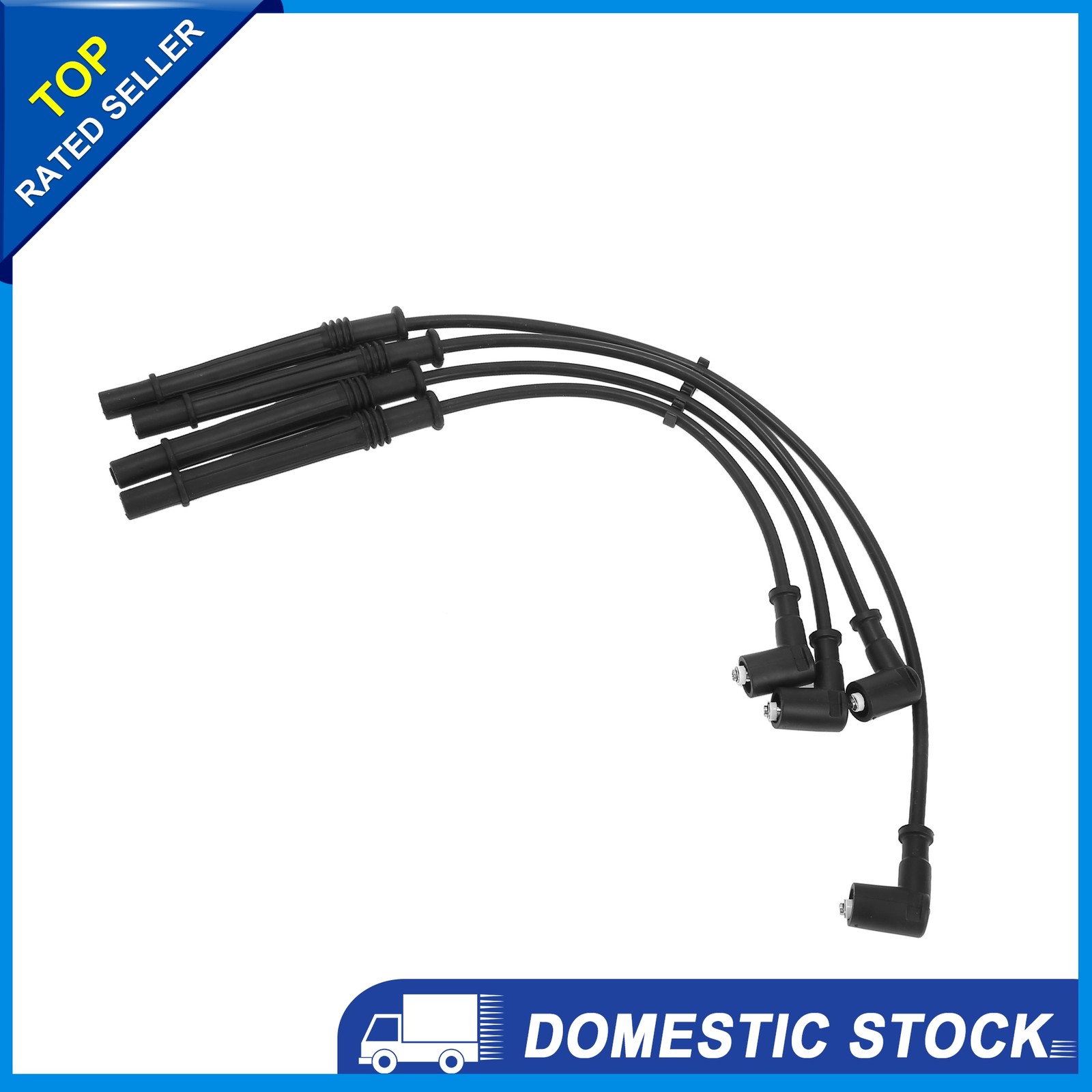4Pcs Spark Plug Wire Ignition Coil Cable No.8200486877 for Renault Twingo