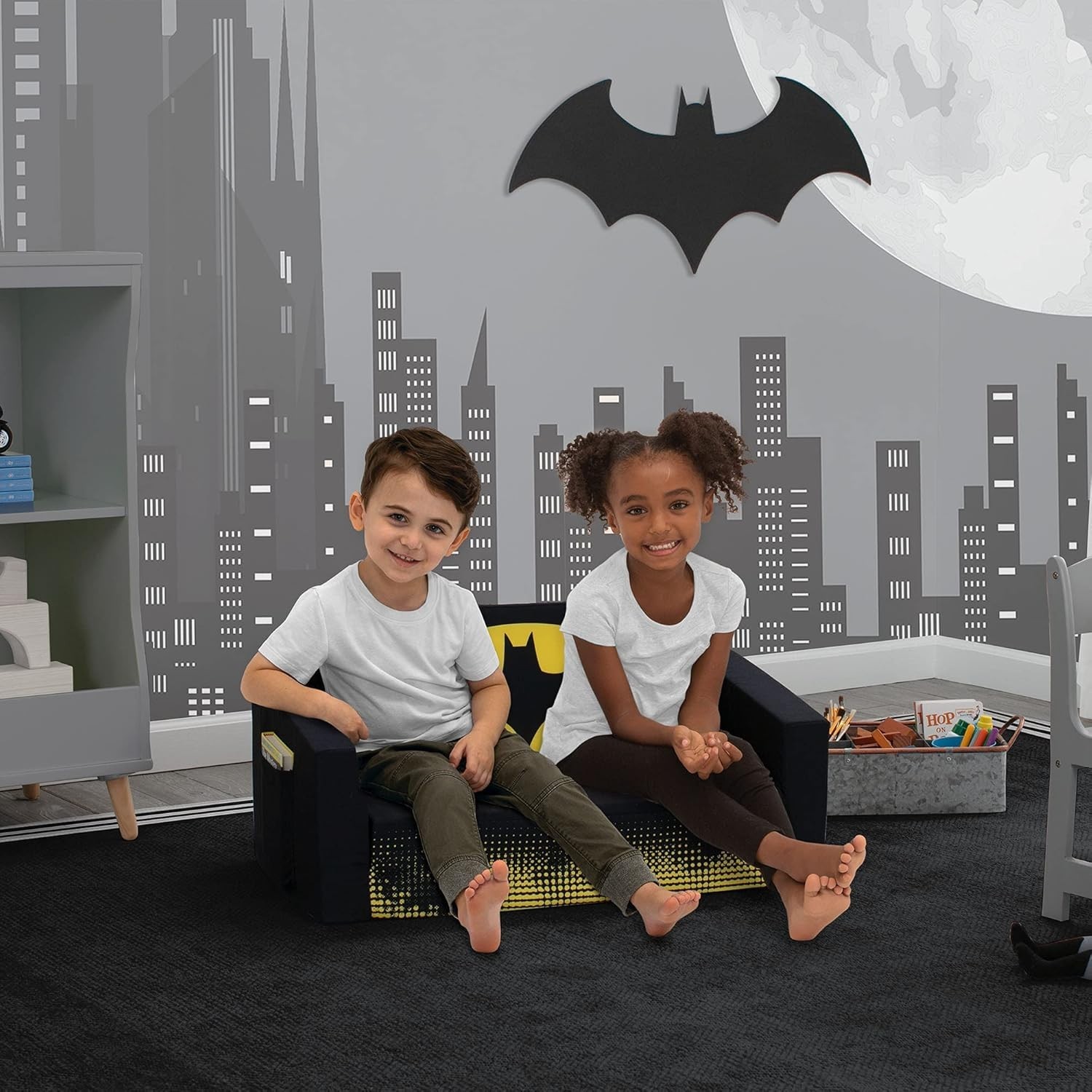 Batman Kids Sofa Convertible Couch Fold-out Chair Children Toddler Flip Out Bed