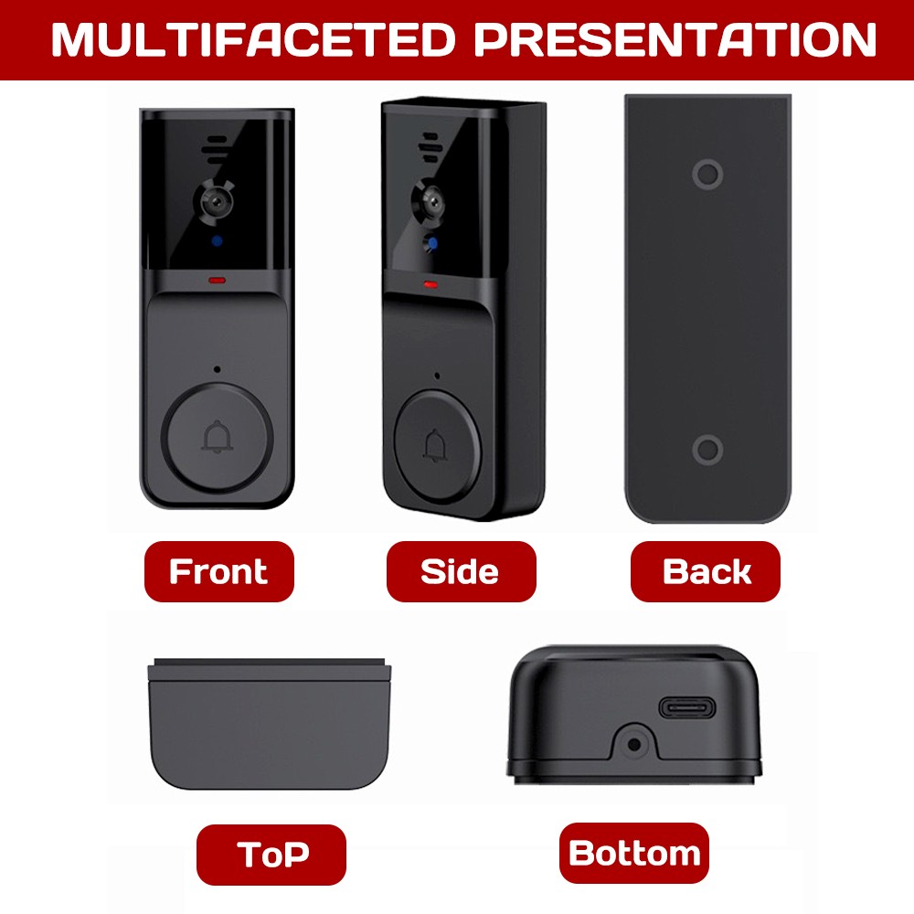 Smart Doorbell Wireless Camera Home Security Audio Video Intercom Night Vision