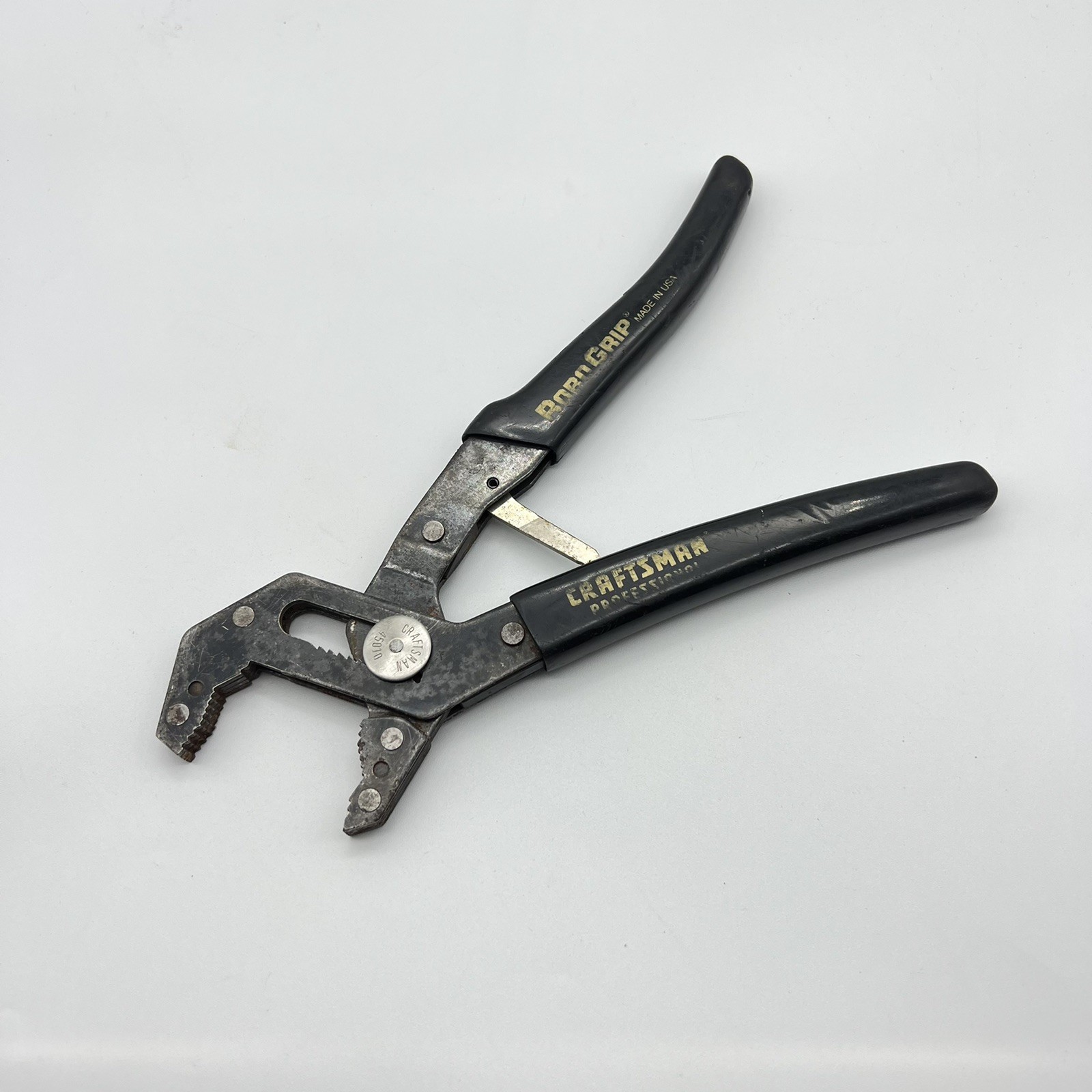 Vintage Craftsman Professional Robo Grip 9" Pliers # 45010 V-Notch Jaws USA