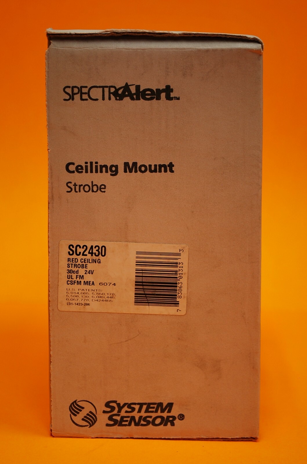 System Sensor SC2430 Red Ceiling Strobe