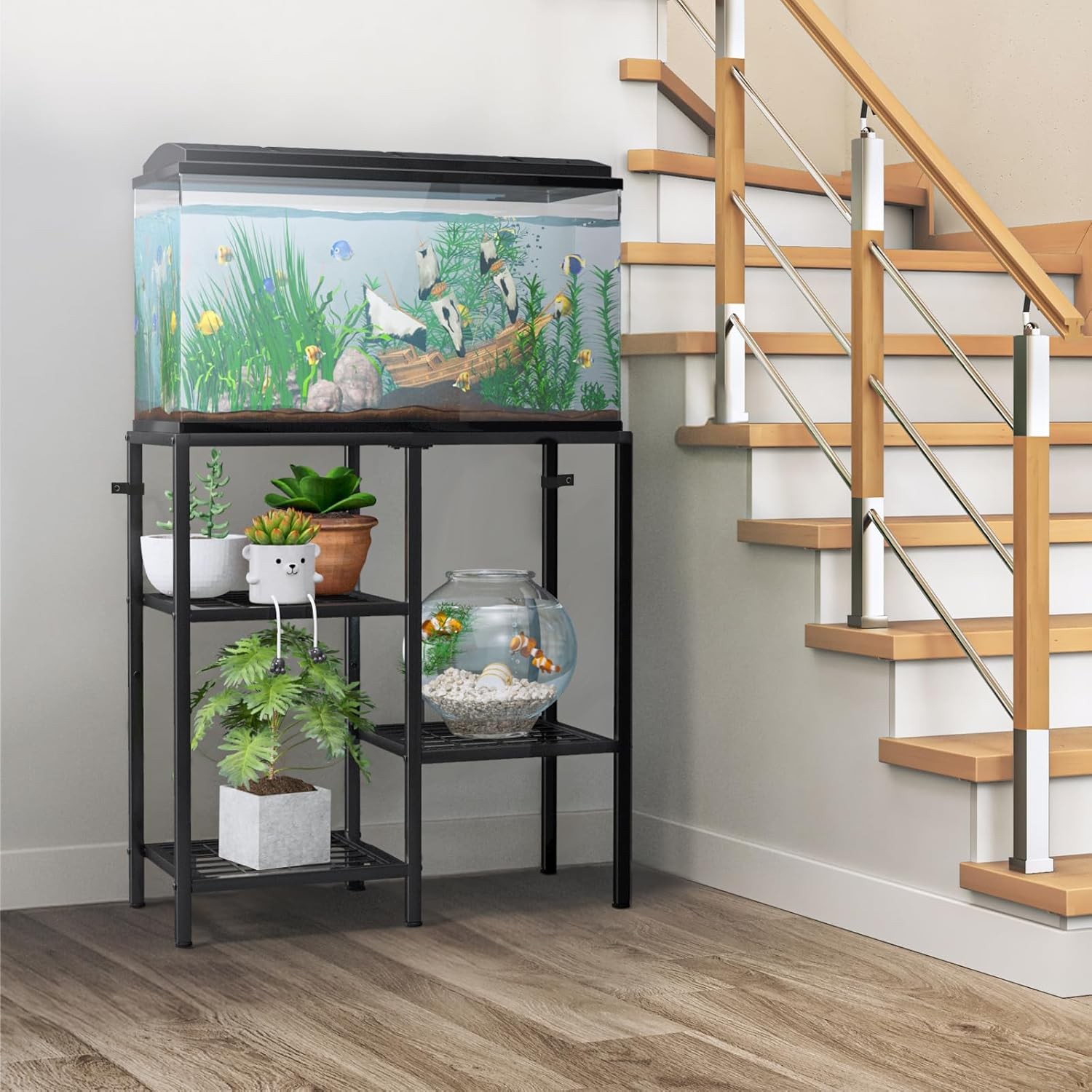 3 Tier Heavy Duty Aquarium Stand 20 Gallon Metal Fish Tank Stand Aquarium Rack