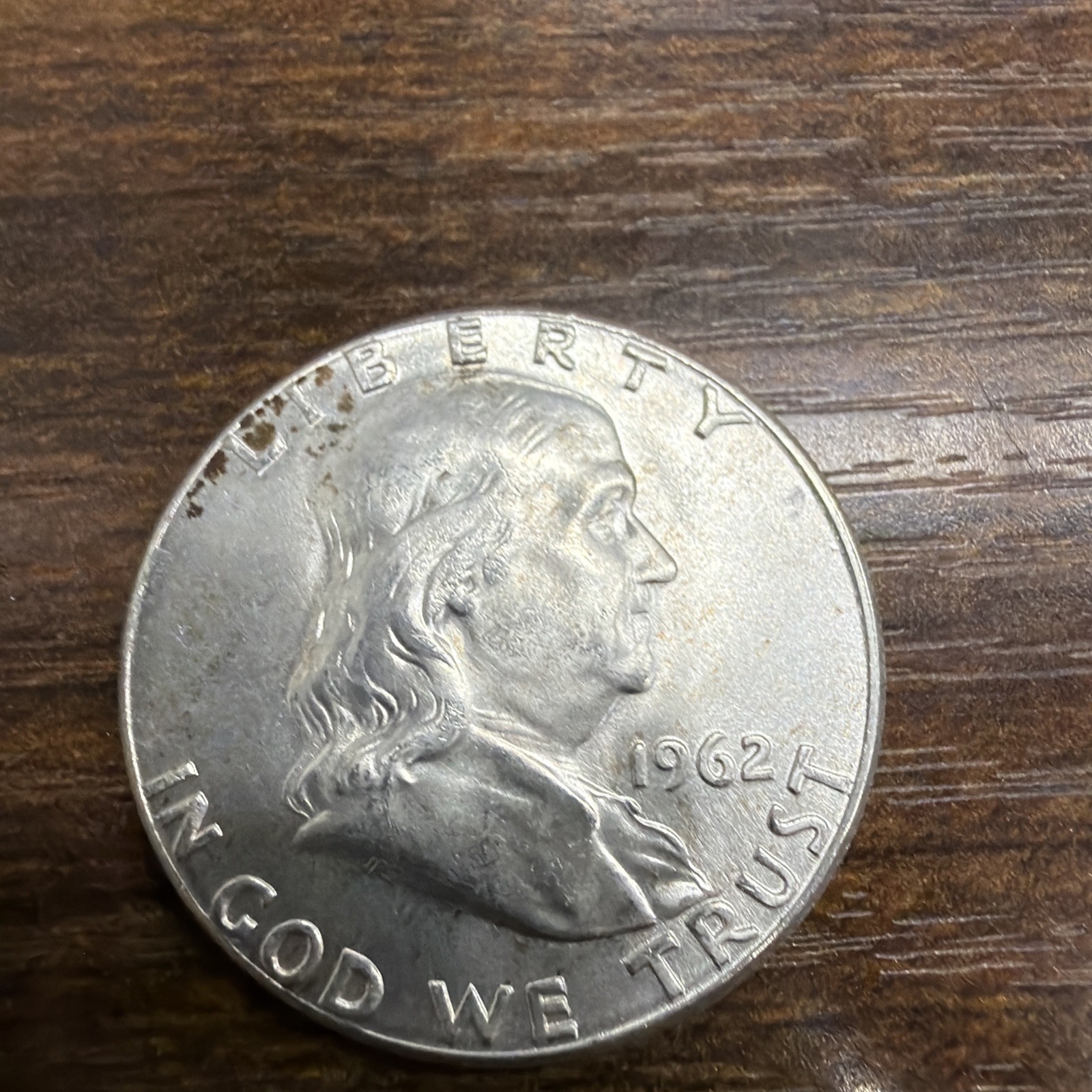 1962 Uncirculated Franklin Half Dollar Actual Coin Better grade Coin Full Bell