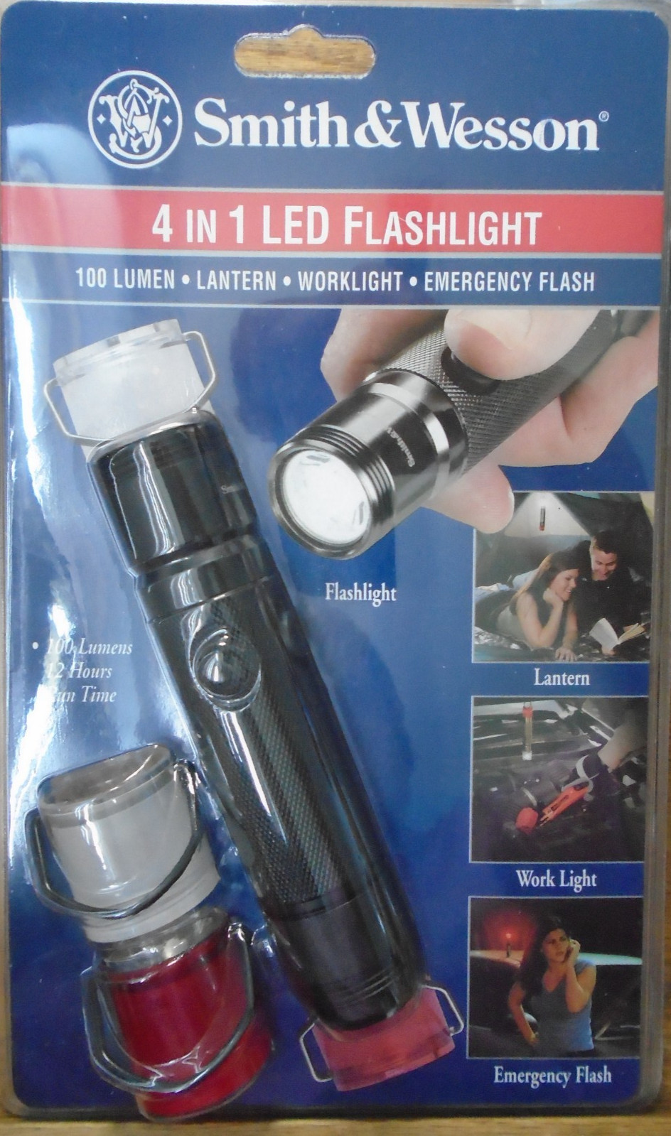 Smith & Wesson 4 in 1 LED  Flashlight SW3CRLL 100 Lumin Lantern Worklight Emerge