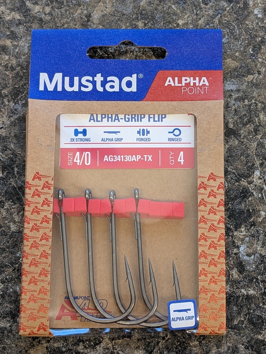 Mustad Alpha-Grip Flipping Hook - Size 4/0 - Alpha Point AG34130-TX Hooks