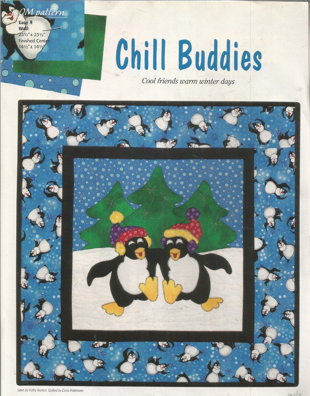 E0263  CHILL BUDDIES WALLHANGING  QUILT PATTERN/INSTRUCTIONS