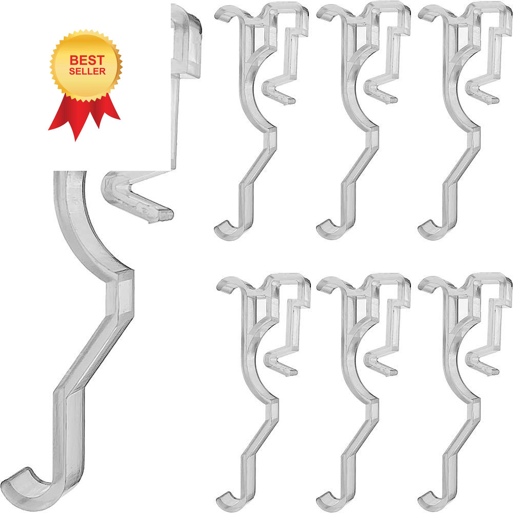 Valance Clips 12pcs 2.5" Clear Plastic Hidden Retainer Holder One Size,