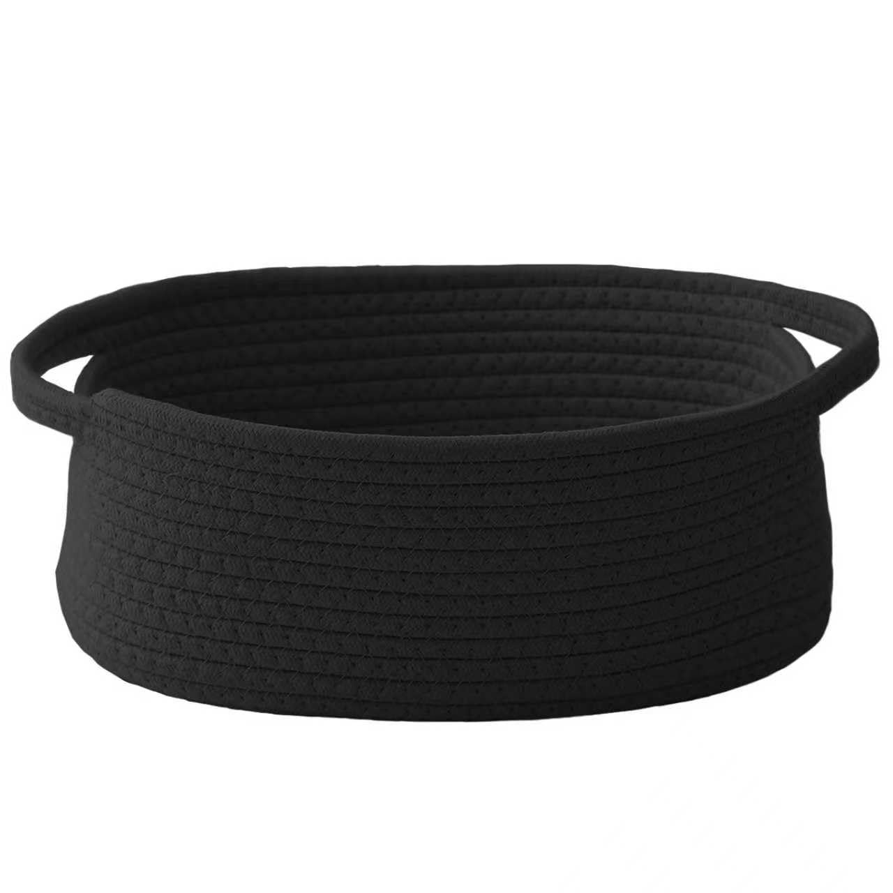 Small Woven Basket, Empty Gift Basket, Black/1 Pack