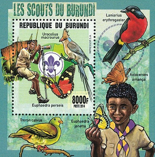 Burundi 2014 Imperf. Scouting: Scouts Of Burundi / Sport / Chess / Ping Pong /