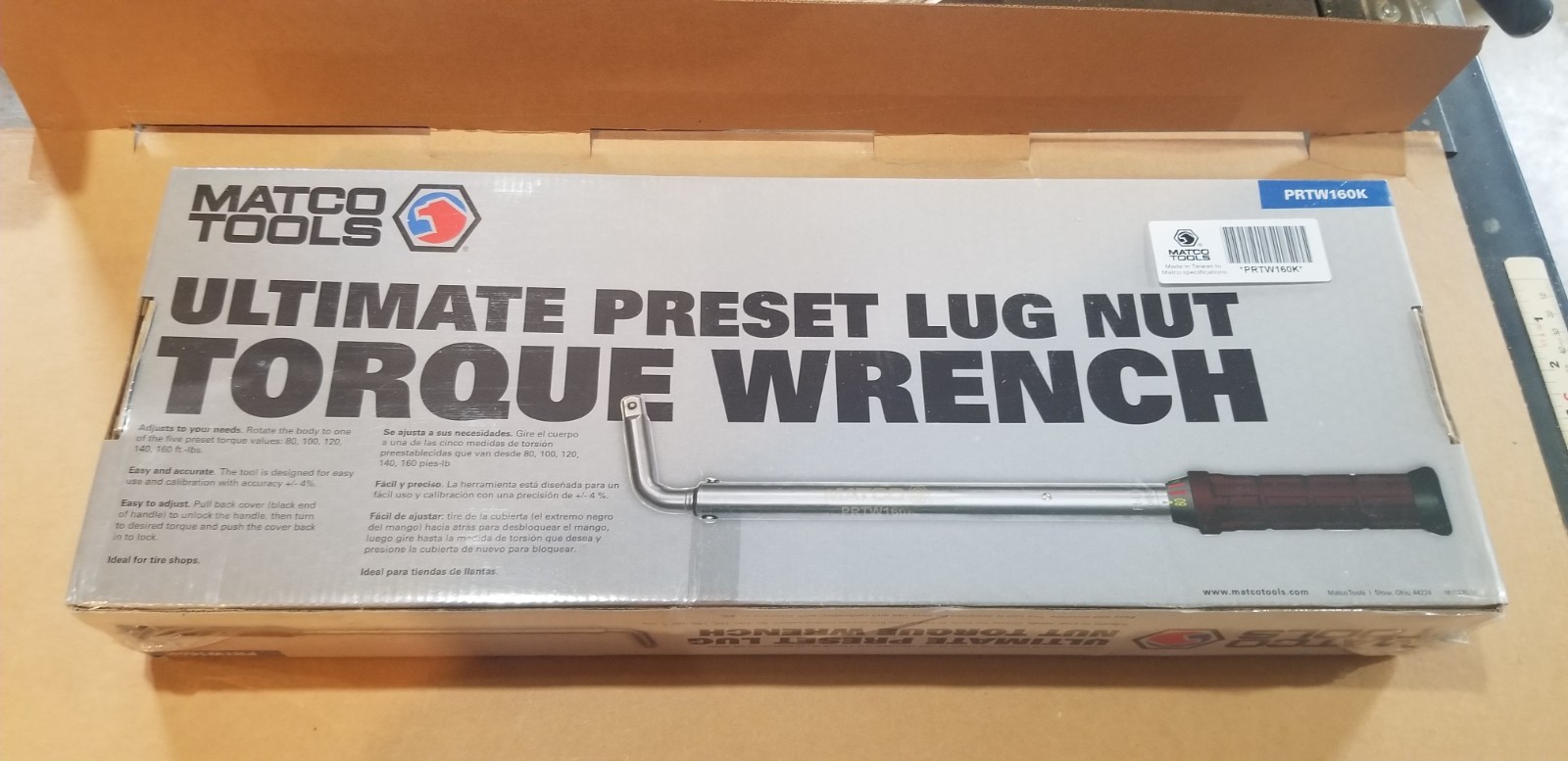 Matco Tools 1/2" Drive Ultimate Preset Lugnut Torque Wrench - PRTW160K