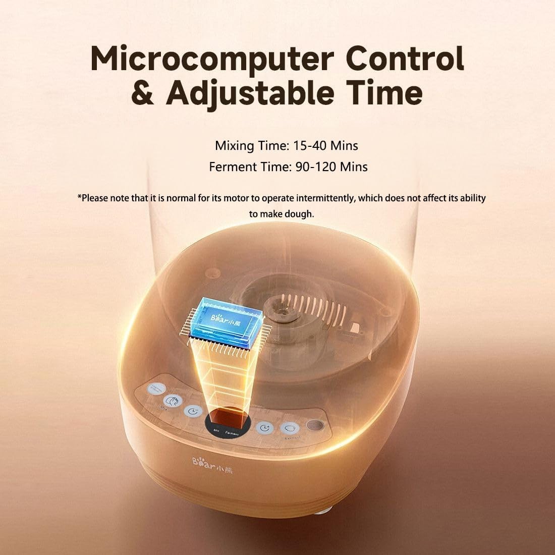 Bear 3.7-Quart Electric Dough Maker with Fermentation Function