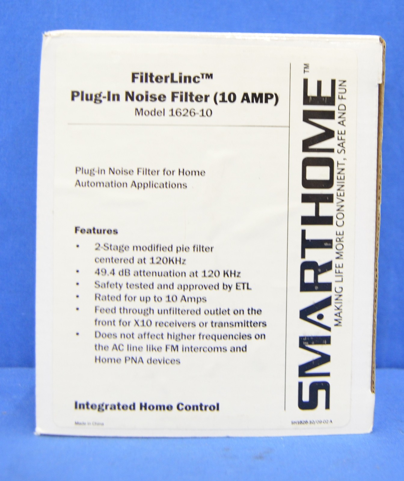 SMARTHOME  X-10 FilterLinc Plug In Noise Filter Model 1626-10 (NEW)