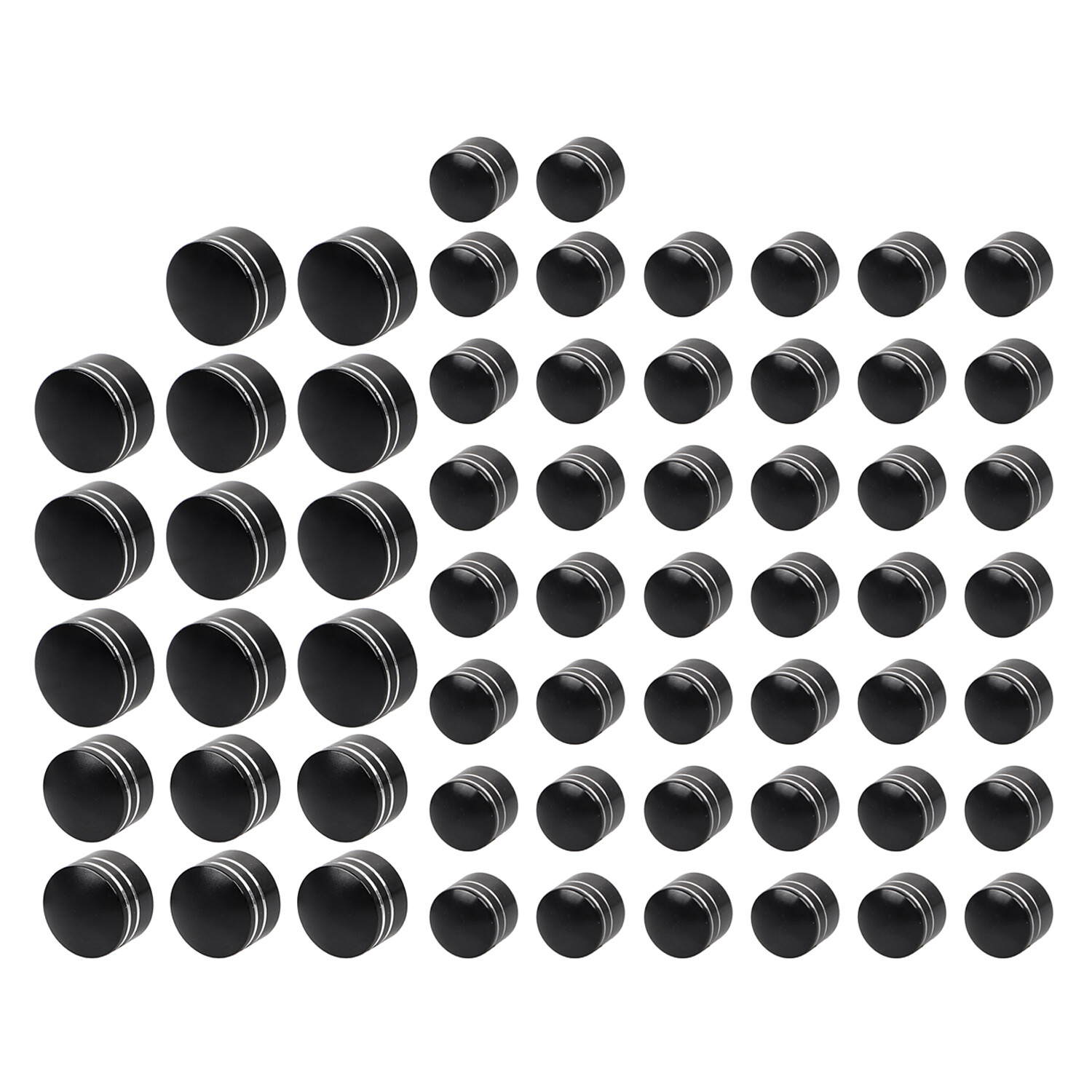 Black Cut Engine Bolt Toppers Caps Cover Fit For Harley Road King Electra Glide