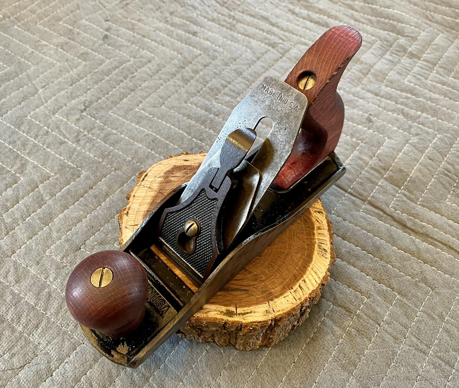 American Made Wood Plane - *** UNIQUE FROG DESIGN!!! *** Nice Condition