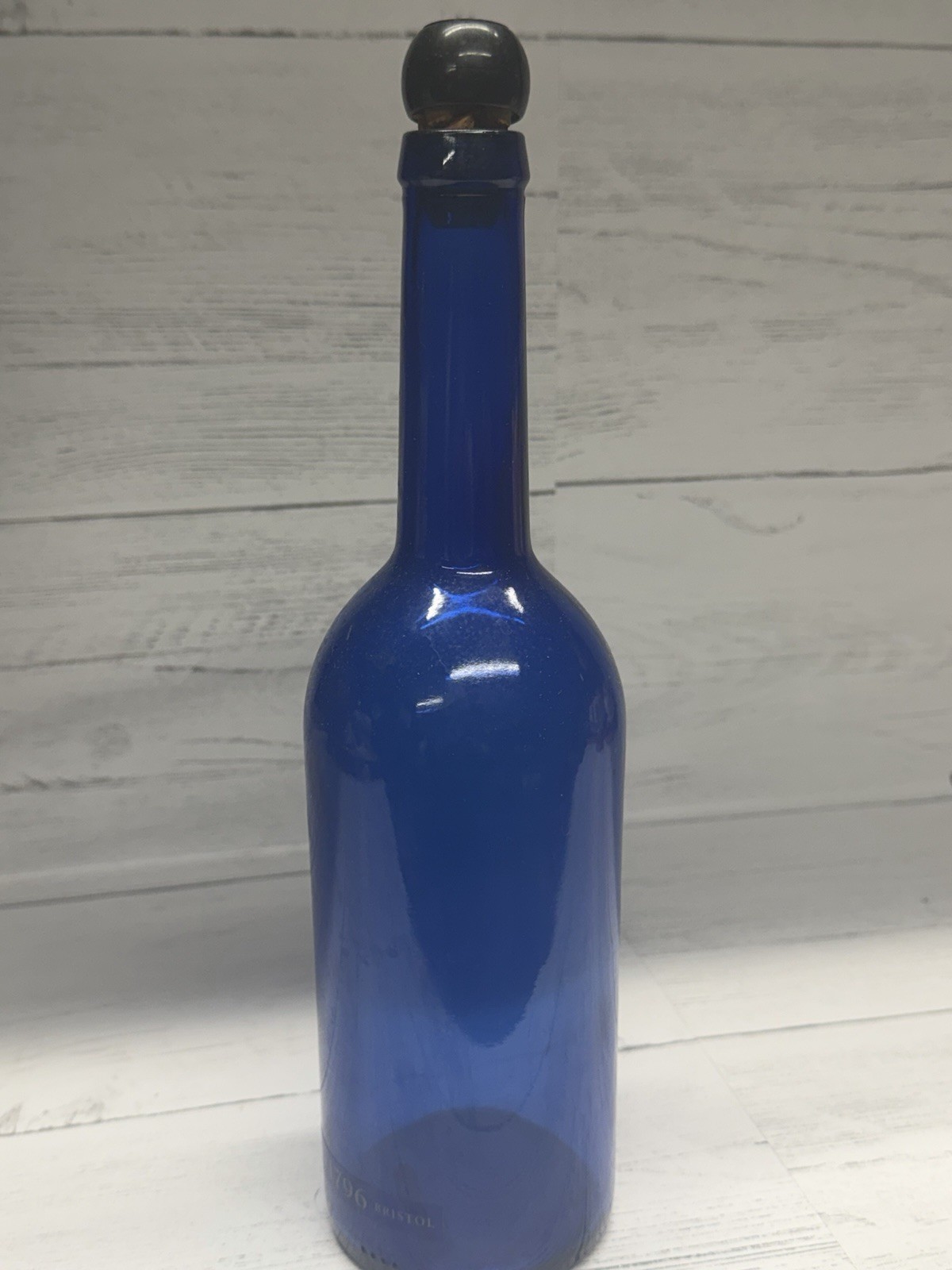 Empty John Harvey Cobalt Blue Bottle Vintage Glass Collectible