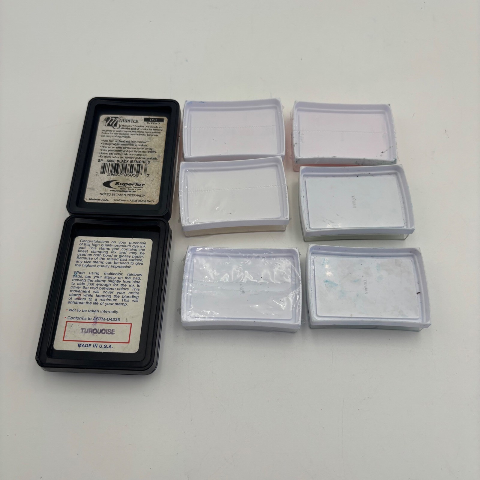 Craft Smart Stampabilities Memories Ink Pad Lot 8pc Multicolor Good Condition